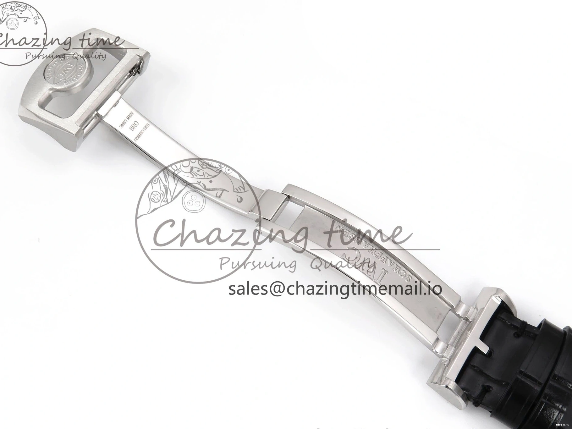 MIROTIME 0308 OnTrend Portugieser Automatic 42mm SS APSF 1:1 Best Edition White RG Dial on Black Leather Strap A 7010